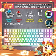 1STPLAYER DK5.0 DK 5.0 Lite II White USB Wired RGB TKL 87 Keys Full Hotswap Gaming Mechanical Keyboa