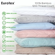 Eurotex Celestine 1200 Thread Count, 100% Bamboo, Pillow / Bolster Case, Fusion