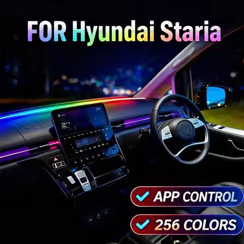 For Hyundai Staria Automotive decoration light strip,colorful acrylic front windshield soundproofing