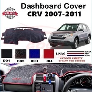 Honda CRV 2007-2011 Car Dashboard Cover Anti Slip Kain / Leather Kualiti 1pcs Accessories Automotive