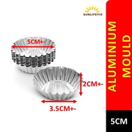 ALUMINIUM EGG TART MOULD | FRUIT TART MOULD | CHEESE TART MOULD | MINI TART MOULD 5CM (READY STOCK)