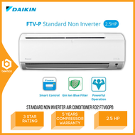 Daikin Standard Non Inverter Air Conditioner FTV-P R32 2.5HP Smart Control 3 Star Rating Air Cond FTV60PB FTV60PBLF Penghawa Dingin