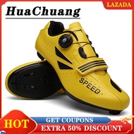 HUACHUANG 2021 NEW Cycling Shoes for Men and Women MTB Road SPD Cleats Shoes Cycling Shoes Mtb Sale Cycling Shoes Mtb Shimano Road Lock Mountain Lock Road Shoes Men Casual Rubber Bicycle Shoes Men Size 36-46
