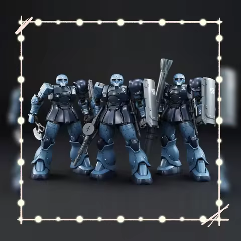Gto Hg 1/144 Ms-05 Zakuⅰ Black Tri Stars Mech Assembly Model Kit Shooting Action Figurine Desktop De