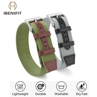20mm 22mm Kanvas Tali Kulit Tampalan Nilon untuk Jam Tangan Rolex untuk Gelang Padang Khaki Hamilton
