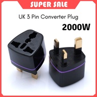 3 Pin Conversion Plug 13A 2000W UK Adapter China Plug Universal Travel Plug CN/US/EU/AU to UK