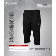 Felet Fleet Trouser 3/4 Pant 719 (Unisex) (Dry Fit/Cooling Material) Badminton Shorts Pant with Pock