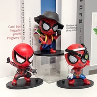[Ready Stock] Q Version Extraordinary Spiderman Figure Ornaments Hero Expedition Car Anime Model Toy