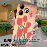 [GCR107] Infinix Smart 10 HD Flexible Case 8/ 8 HD/ 8 PRO/ 8 PLUS/ Hot 40i Flower Wallpaper Motif