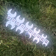 10 Pcs 3/8 Inch Drive Crow Foot Wrench Set 10 to 19mm Metric Chrome Plated Crowfoot Wrench