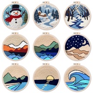 Scenery-New Handmade diy Punch Needle Embroidery Kit Punch Needle&Rug Punch New