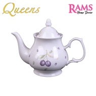 Queens Porcelain Teapot 1.2 Liter / Drinkware / Teko Kopi Teh Porcelain