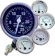 Allis Chalmers Gauge Kit - Tachometer, Temperature, Fuel, Ammeter, Oil Pressure - Fits 170, 175, 180