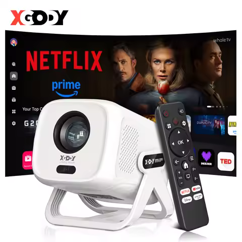 XGODY 4K FHD Projector Gimbal 3S/N5 Whale OS Video Projector Smart Projector Android TV HDMI WiFi Bl