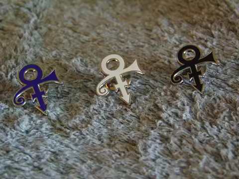 PRINCE "LOVE SYMBOL" Lapel Pin 3 Pieces