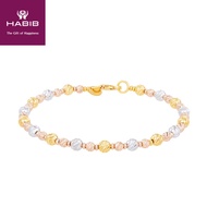 HABIB Oro Italia 916 Yellow, White and Rose Gold Bracelet GW39301221-TI (22K Gold)