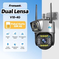 [4G Sim CCTV] Use Sim Card Home Surveillance Camera Dual Lens Waterproof Black Outdoor Dual Lens CCT