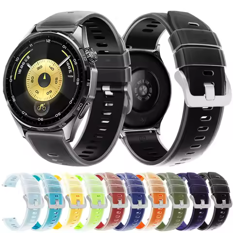 Transparent Silicone Strap For HUAWEI WATCH GT 6 GT6 Pro GT5 GT4 GT3 SE 2 46mm Buds Replacement band
