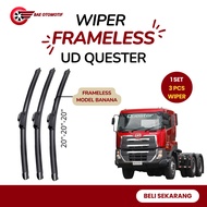 3 PCS UD Quester Car Soft Frameless Wiper Blades Anti-Scratch Model