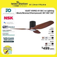 PO ECO Smart Ceiling Fan GUST VSPEC-IV 08 with Light (WiFi) | 10 Years Local Warranty