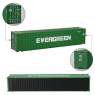 Evemodel HO Scale 1:87 45ft Model Shipping Container 45 Cargo Box C8745