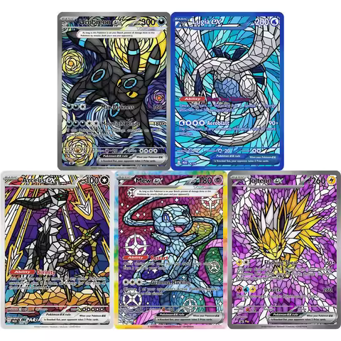 PTCG Collection Cards Arceus Jolteon Lugia Mew Umbreon DIY PTCG Game Cards Shining Creativity Rare H