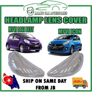 Headlamp Headlight Lens Cover Perodua Myvi Icon & Myvi Lagi Best – 100% Original, Kualiti Tinggi & W