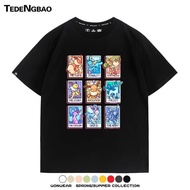 Eevee Family Cartoon Cute Moon Evolution Pokémon Collaboration T-Shirt Summer Ice silk Short Sleeve