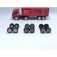 CZ- Rubber Wheels Plastic Rim Tayar getah For Custom Diecast Lorry Lori Toys