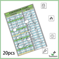 [Toolroom] 20x Conversion Chart Stickers Measurement Cheat Sheet Inches to mm for Educational