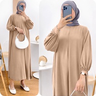 Fathia Cringkle Airflow Dress | Contemporary Gamis | Nursing Friendly Gamis By RUBABA