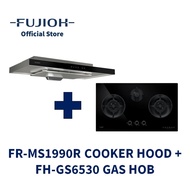 FUJIOH FR-MS1990R Slim Cooker Hood (Recycling) + FH-GS6530 Gas Hob with 3 Burners