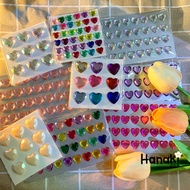 Embossed Heart Stickers Crystal 3D Diamond 3D hearted shape sticker