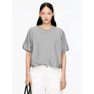 Arket draper look short tee grey