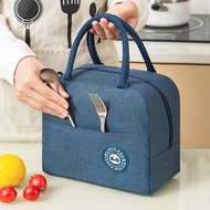 Lunch Bag Lunch Box Thermal Insulated Canvas Tote Pouch Kids School Bento Portable Dinner Container