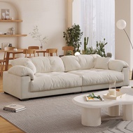 Sofa Italian Cream Fengyunduo Fabric Sofa Living Room Straight Row Technology Cloth Sofa