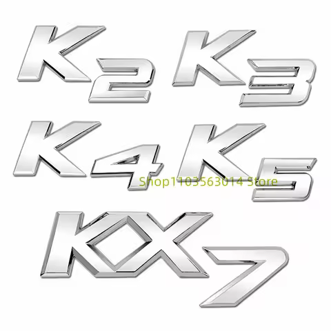 Car styling Metal Car Trunk Letters Decals Sticker For K2 K3 K4 K5 KX7 Badge Emblem Stickers