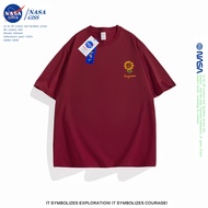 NASA GISS เสื้อยืดแขนสั้น หญิงชาย แนวสตรีท เสื้อ summer พิมพ์ลาย"Chrysanthemum/Sun"เสื้อยืด cotton N