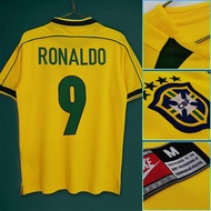 1998 World Cup Brazil Retro Cupshirts No. 9 RONALDO Retro Jersey Men High Quality Retro Jersey Custo