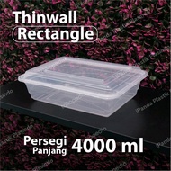 Terlaris Thinwall Persegi Besar 4000 Ml Dm - Wadah Rectangle Harga 5