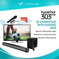 Vinnfier VF Hyperbar 303 BTRM Wireless Bluetooth Soundbar & Bass Subwoofer 3D Effect with Mic Jack