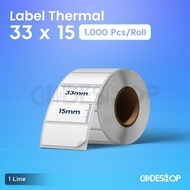 Codeshop Barcode Label 33 x 15 mm Thermal Stickers 1 Line contains 1000 pcs Stickers Price 33x15