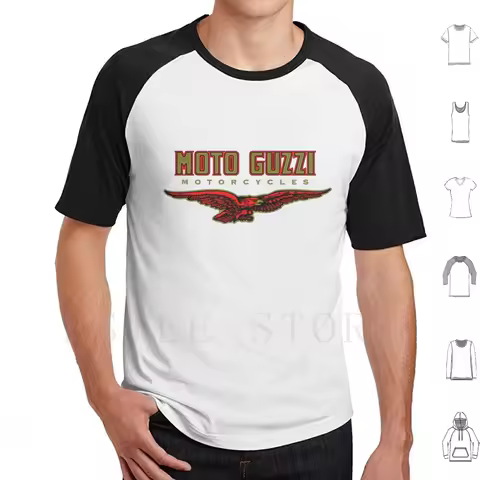 Moto Guzzi Motorcycles Italy T Shirt DIY Big Size 100% Cotton Moto Guzzi Motorcycles Italy Isle Man 