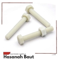 Nylon Bolt Nut Size M6x25 MM