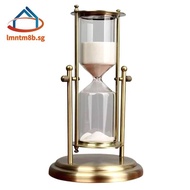 New 30 Min Rotating Crown Hourglass Timer Advanced Metal Desktop Glass Quicksand