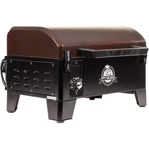 Table Top Wood Grill with Temperature Control, Mahogany