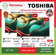 (FREE DELIVERY KLANG VALLEY) TOSHIBA 55Z870MP / 65Z870MP 55" / 65" 4K Ultra HD 144Hz Mini-LED Smart TV + Free HDMI + Bracket