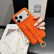 Magnetic Card Phone Case Suitable for Apple 17ProMax Women Cross-body Lanyard 16pro Protective Case 