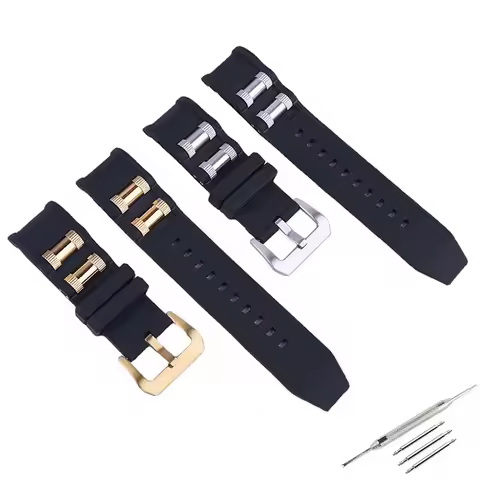 26mm men's rubber watch band accessories compatible for Invicta Pro Diver Metal screw watch strap wo