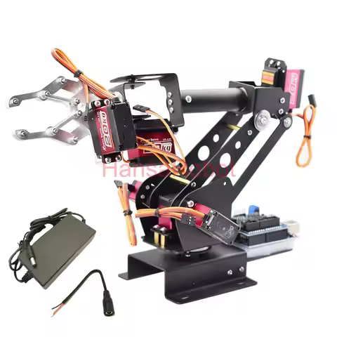 Assembled 6 Dof Robot Arm with Metal Servos Mechanial Clamp Industrail Robotics Claw for Arduino Ras